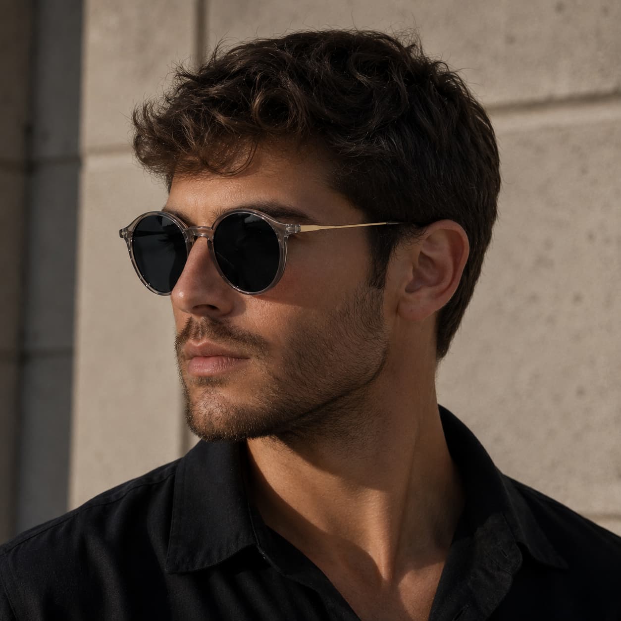 Modèle portant les lunettes Marco