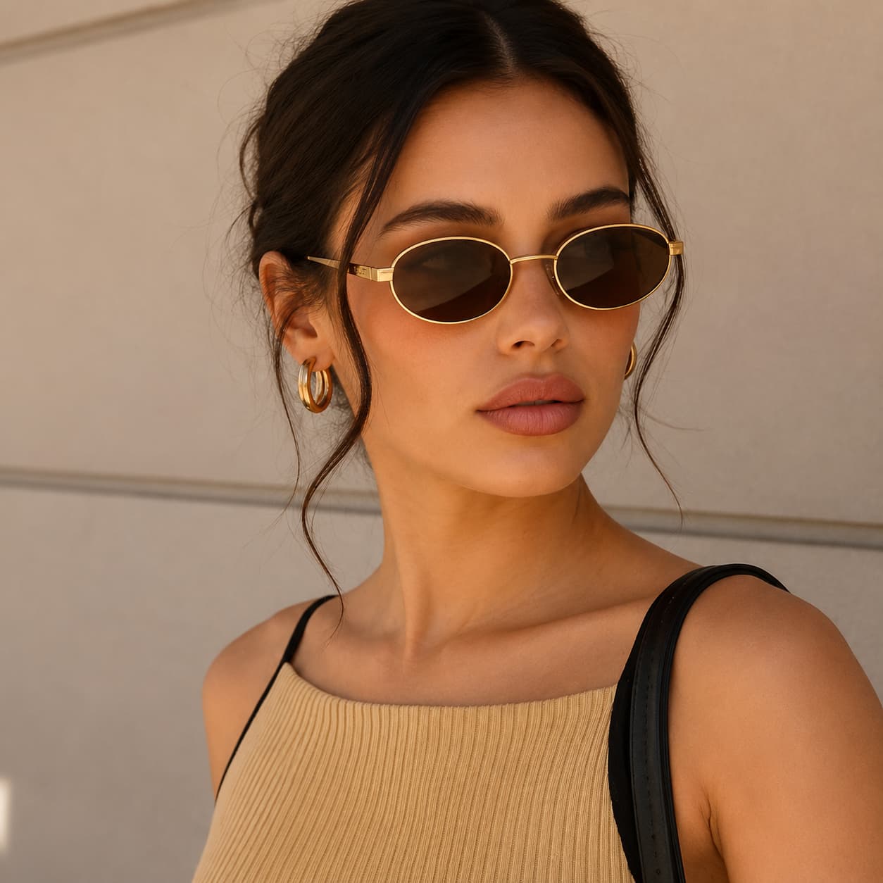 Modèle portant les lunettes Solea